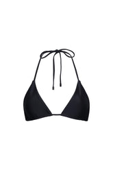 Waikiki Triangle String Bikini Top Black