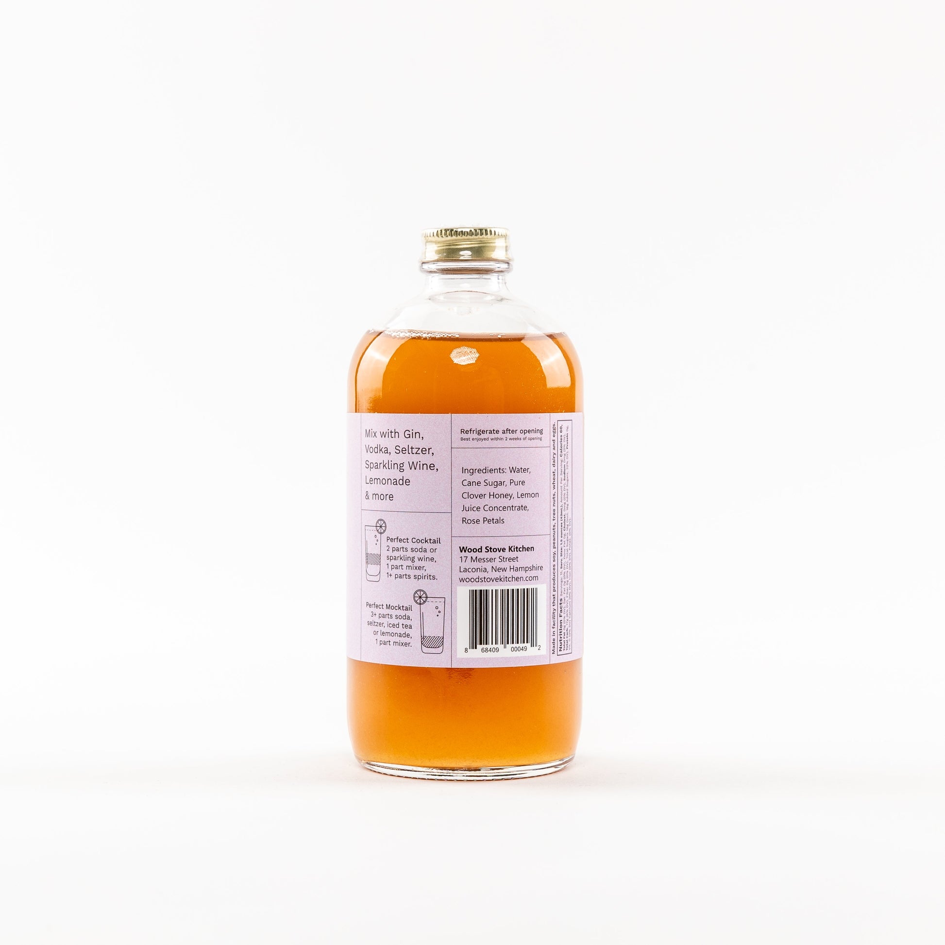 Rose, Honey & Lemon Cocktail-Mocktail Mixer, 16 fl oz-2