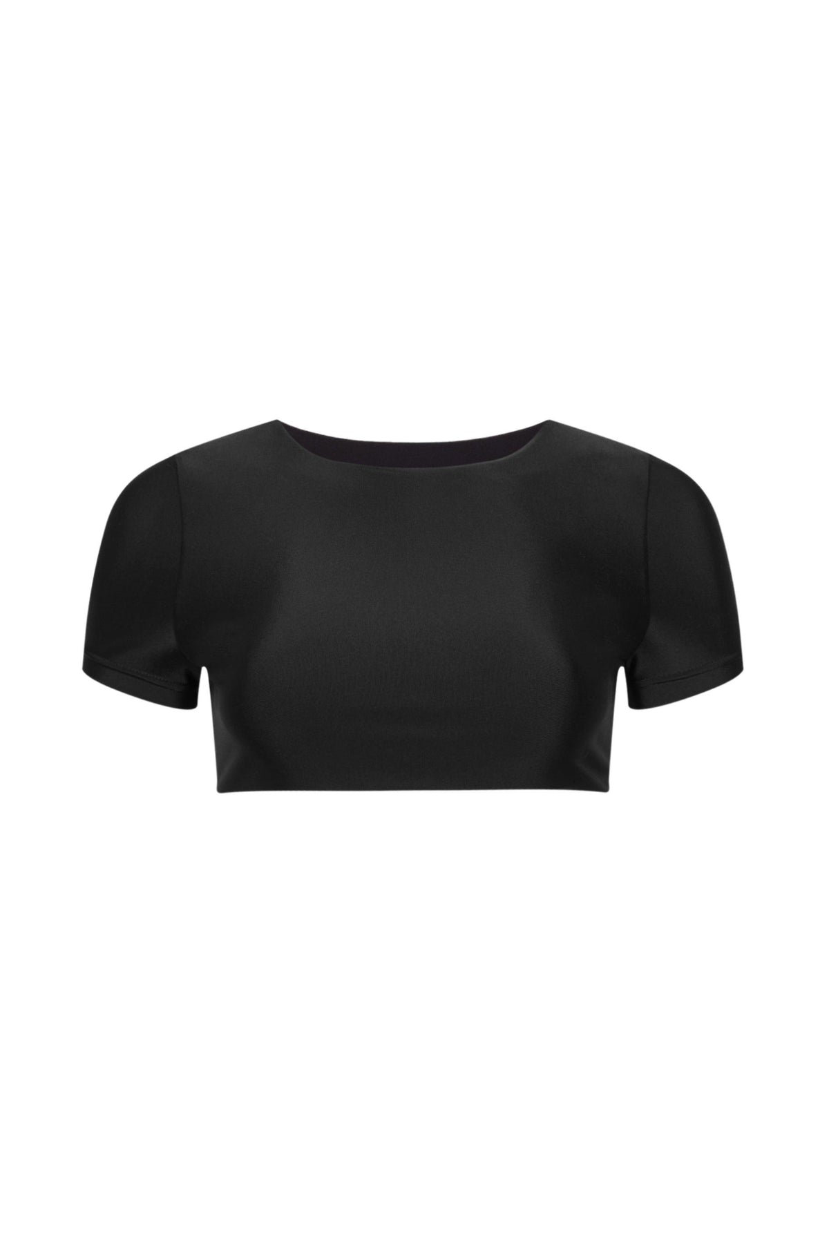 Tahiti Cropped Swim Tee Black