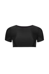Tahiti Cropped Swim Tee Black